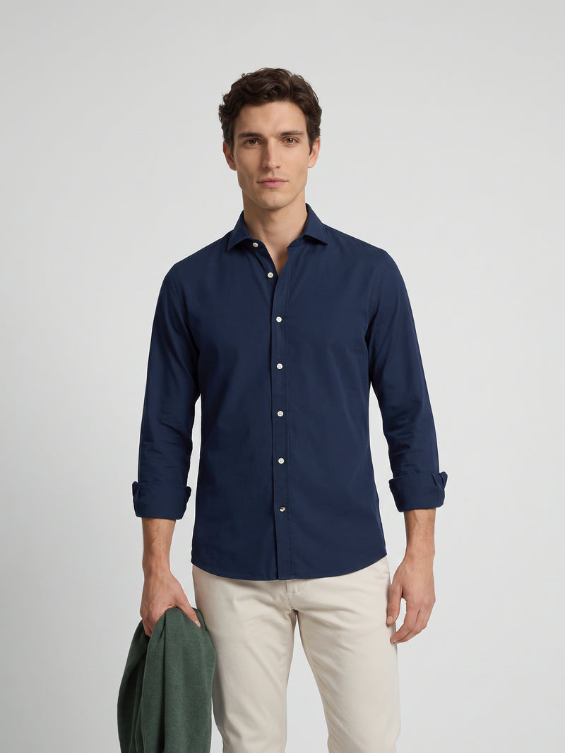 Chemise sport piqué marine