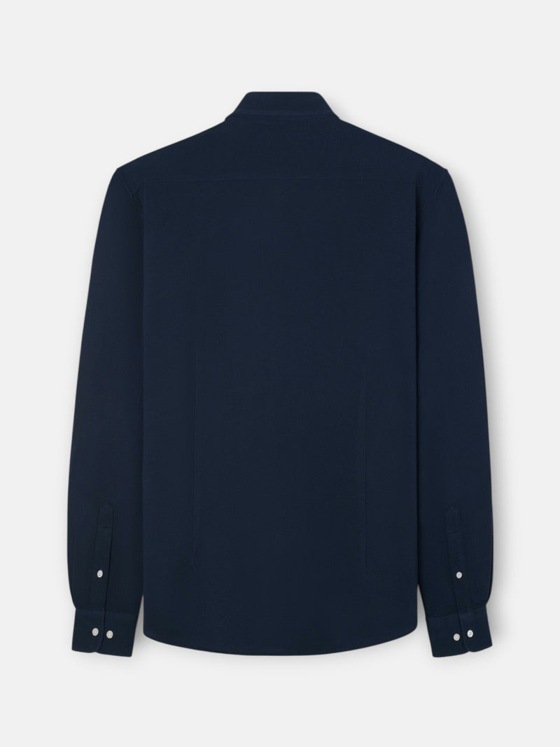 Chemise sport piqué marine