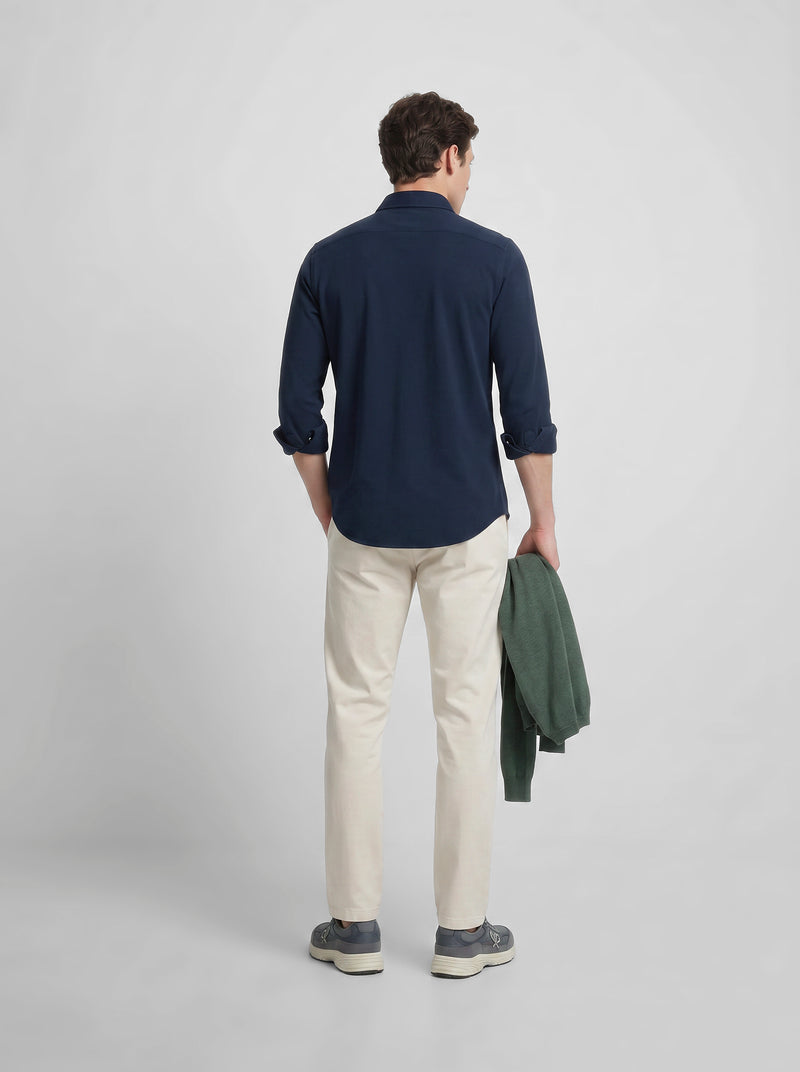 Chemise sport piqué marine