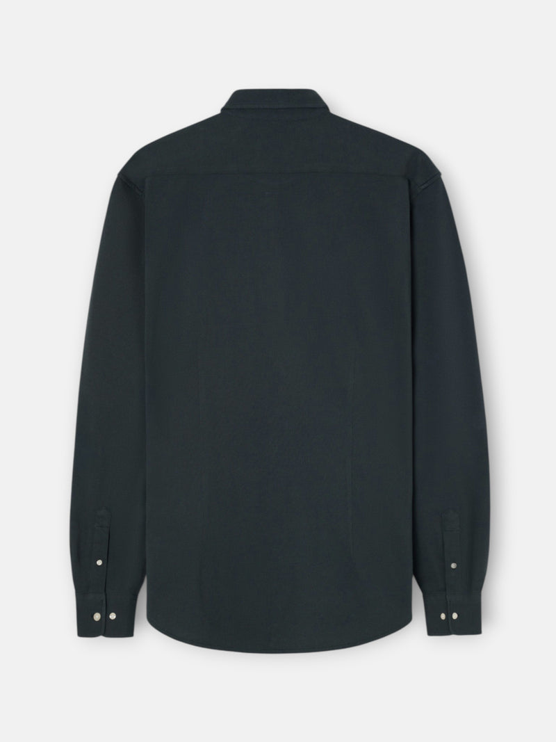 Camisa sport pique verde oscuro