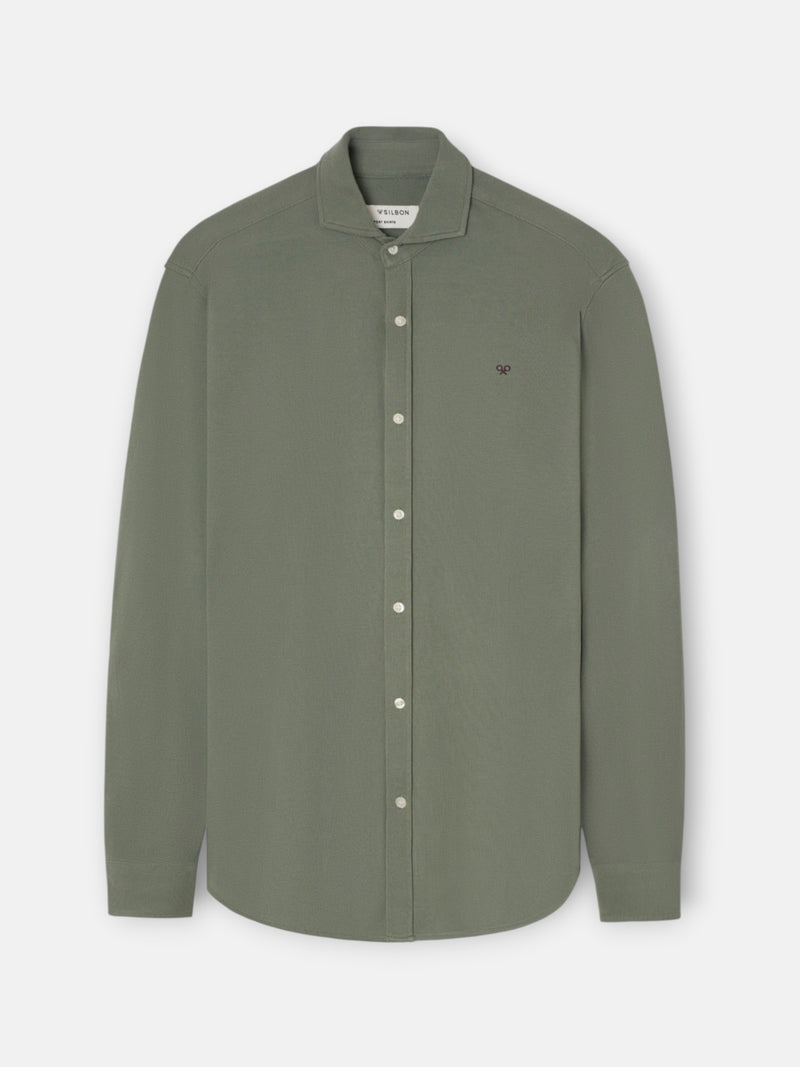 Camisa sport pique verde claro