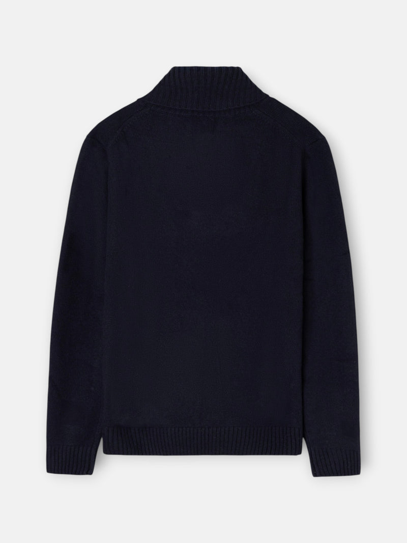 Jersey cuello smoking azul marino