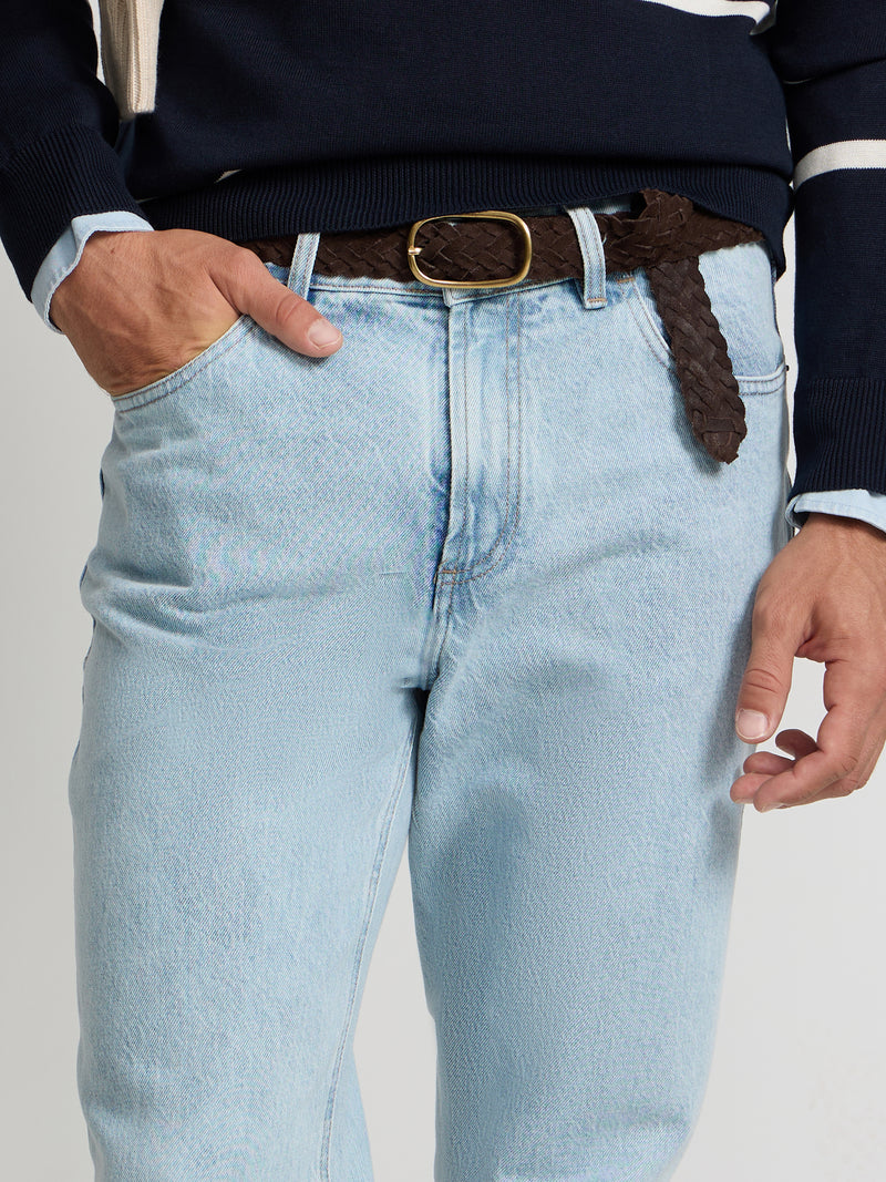 Pantalon jeans style azul claro