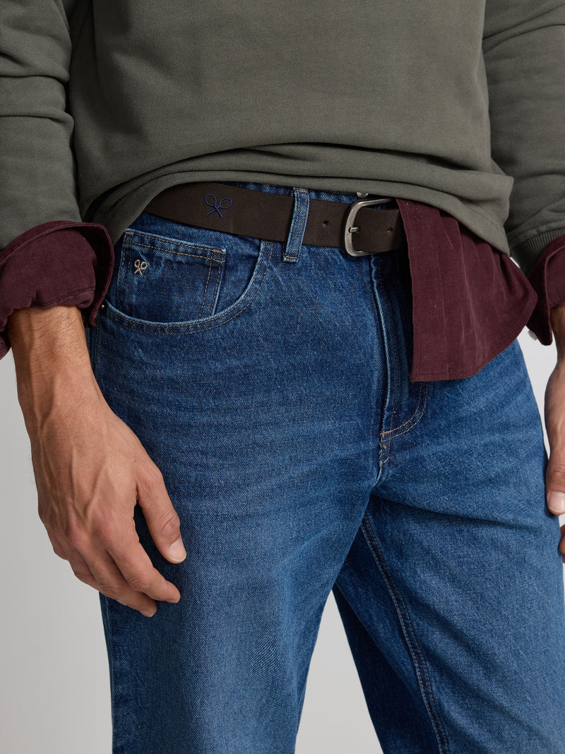 Pantalon jeans style azul medio