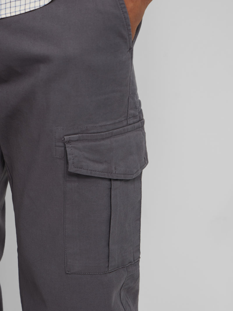 Dark grey cargo jogger sport trousers
