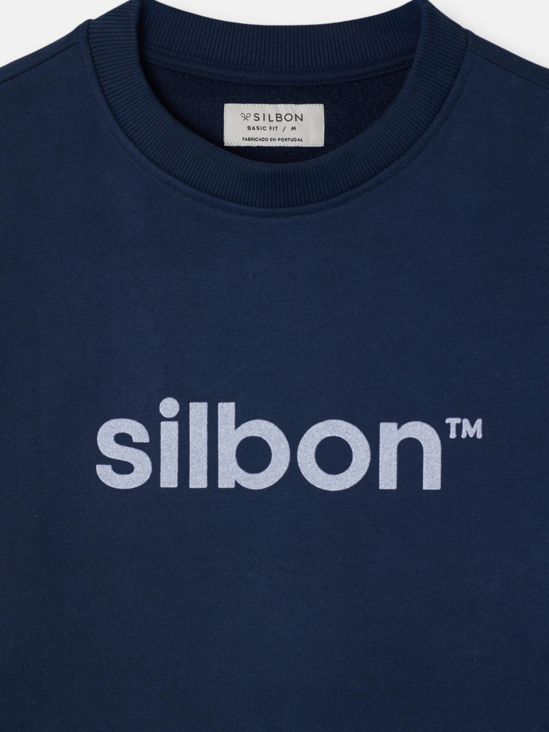 Sudadera Silbon flock azul marino