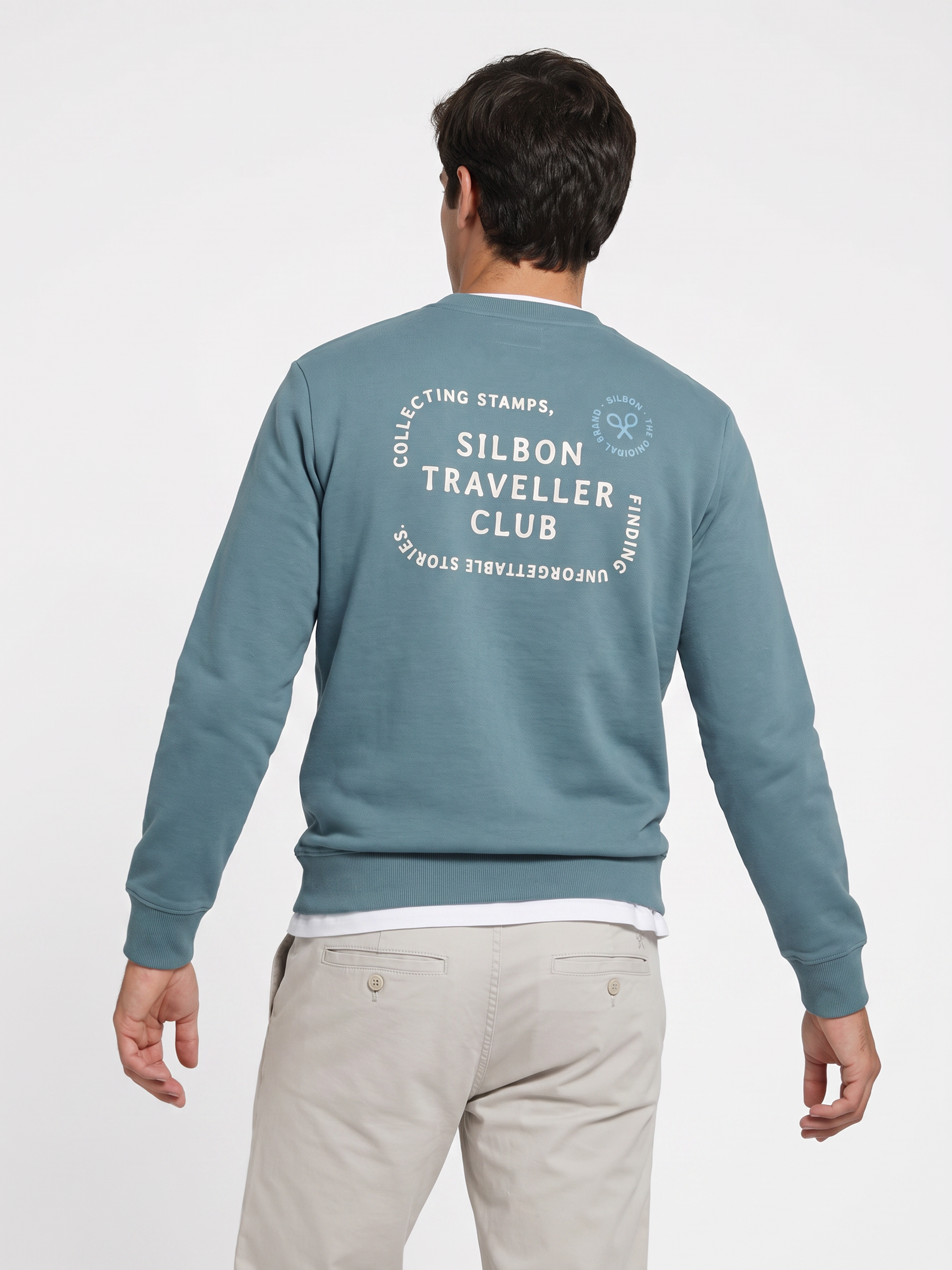 Sweat-shirt traveller club pétrole