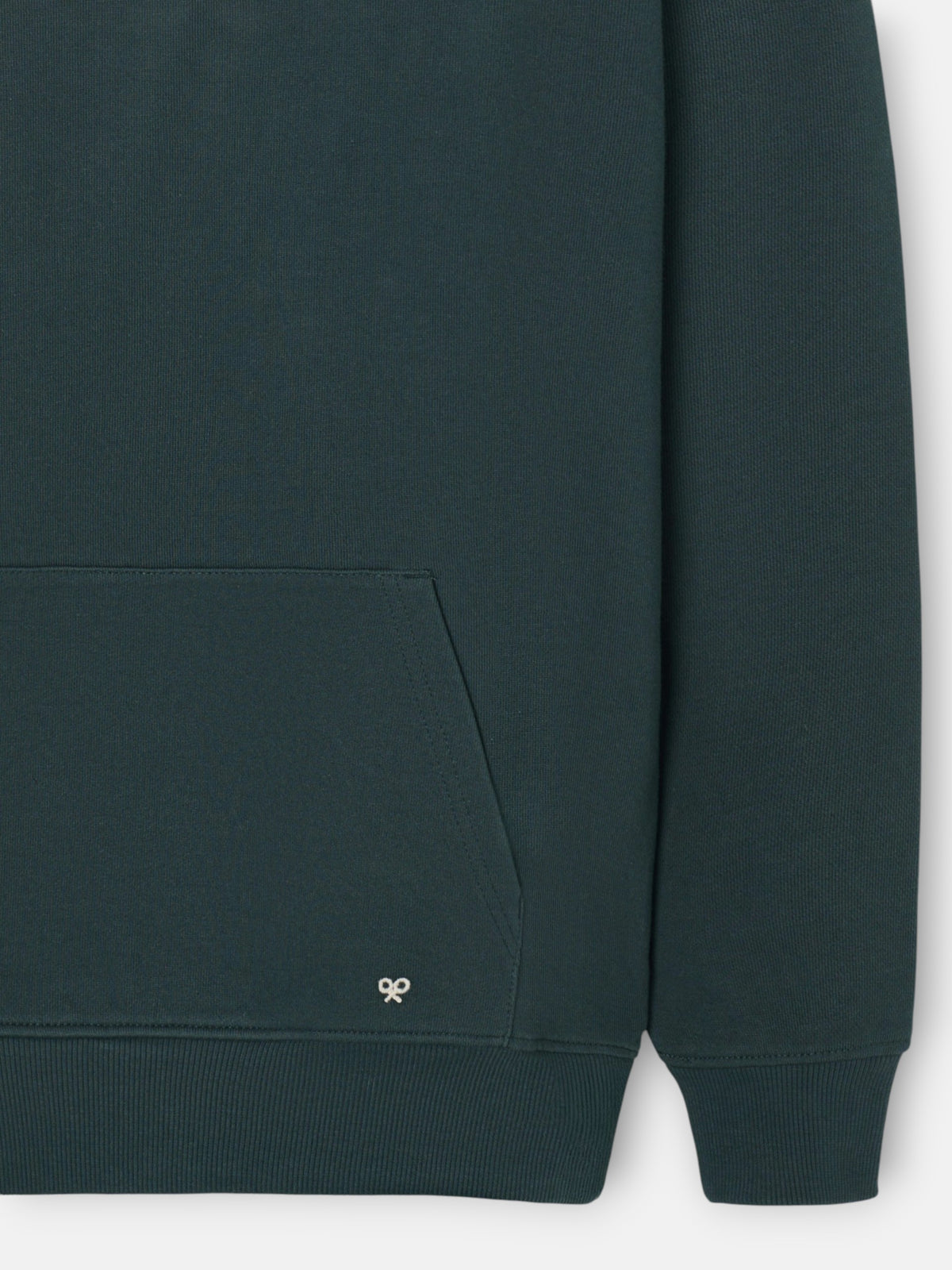Sudadera capucha cuerda verde oscuro