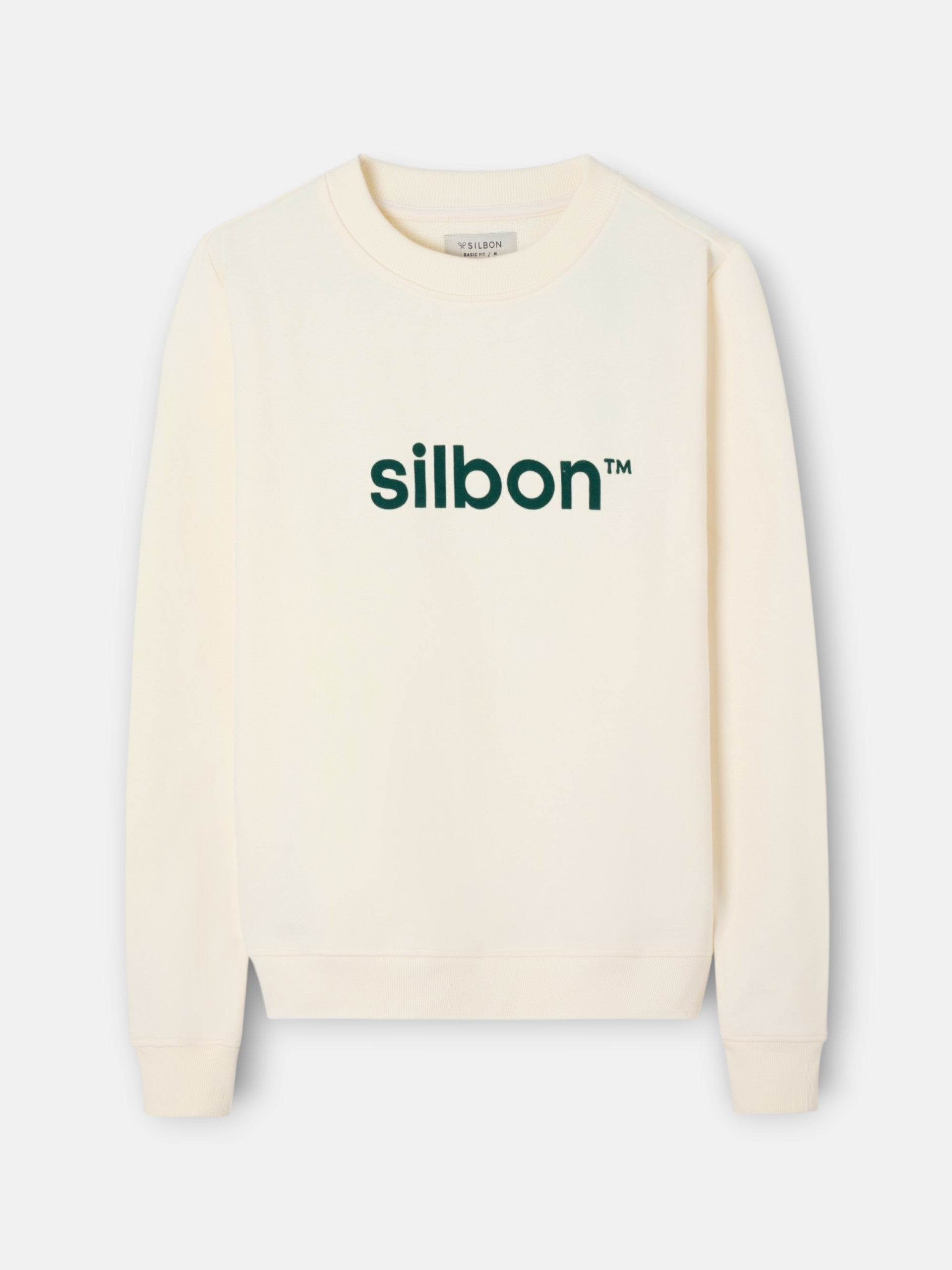 Sudadera Silbon flock crema