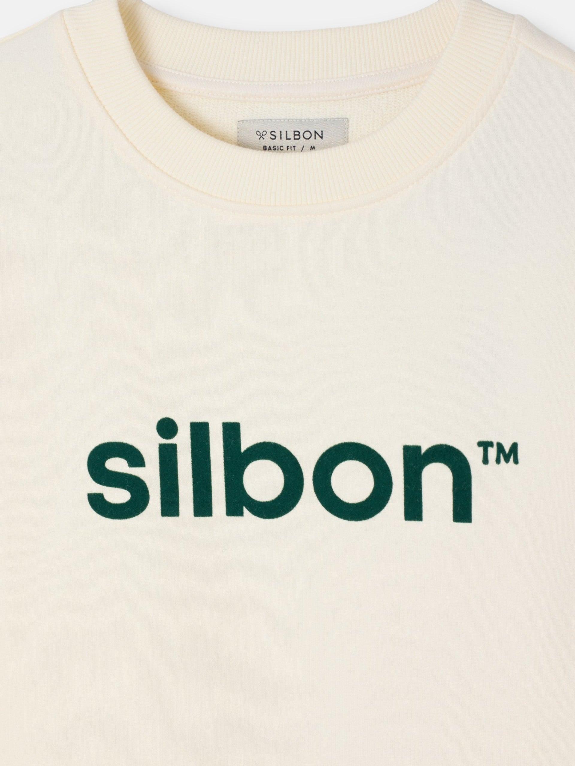 Sudadera Silbon flock crema