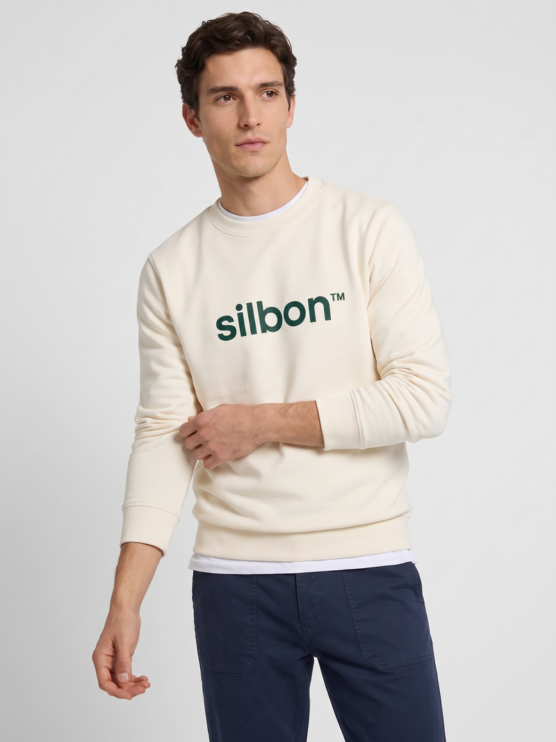 Sweatshirt Silbon flock creme