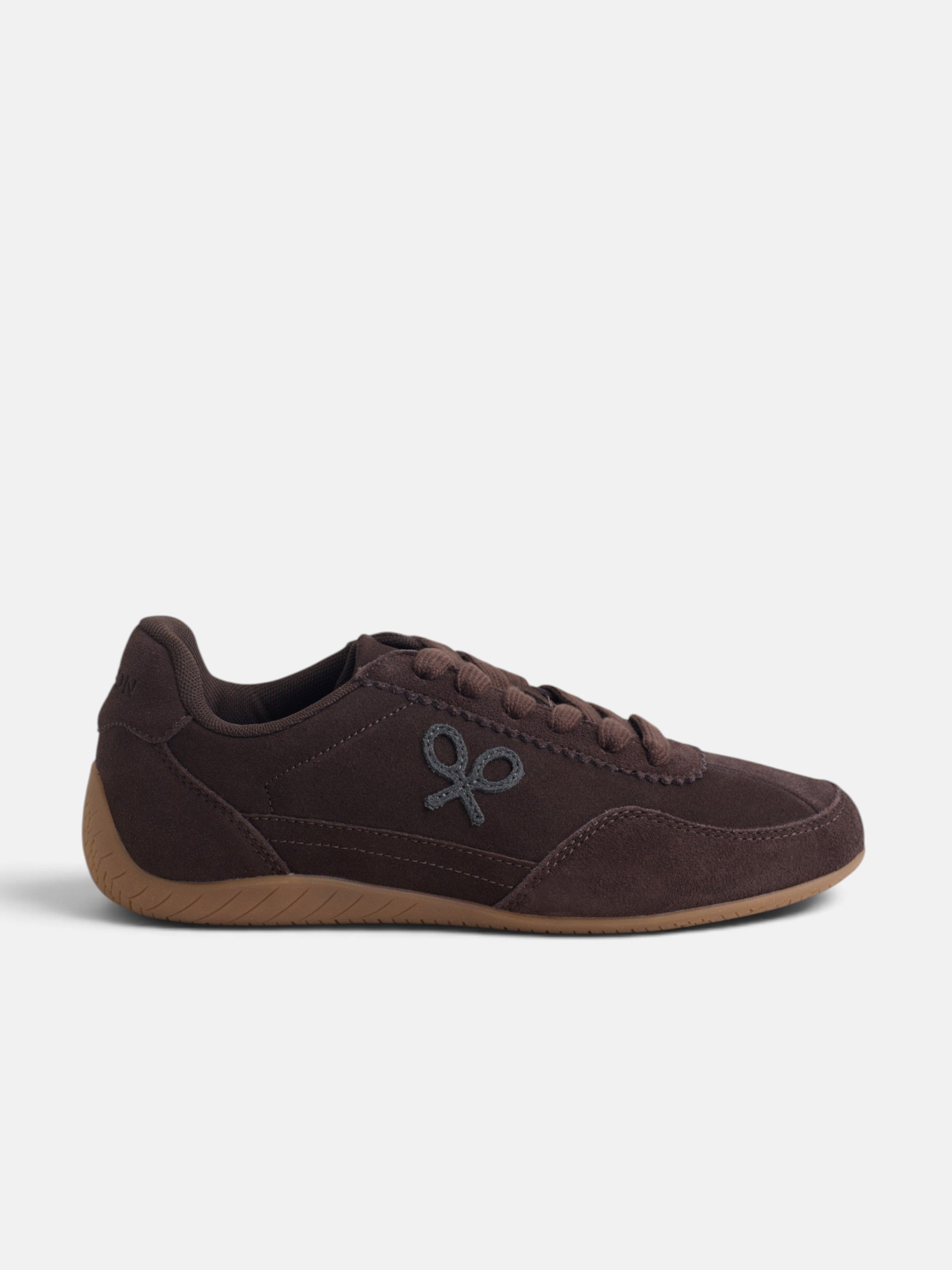 Zapatilla retro serraje marron