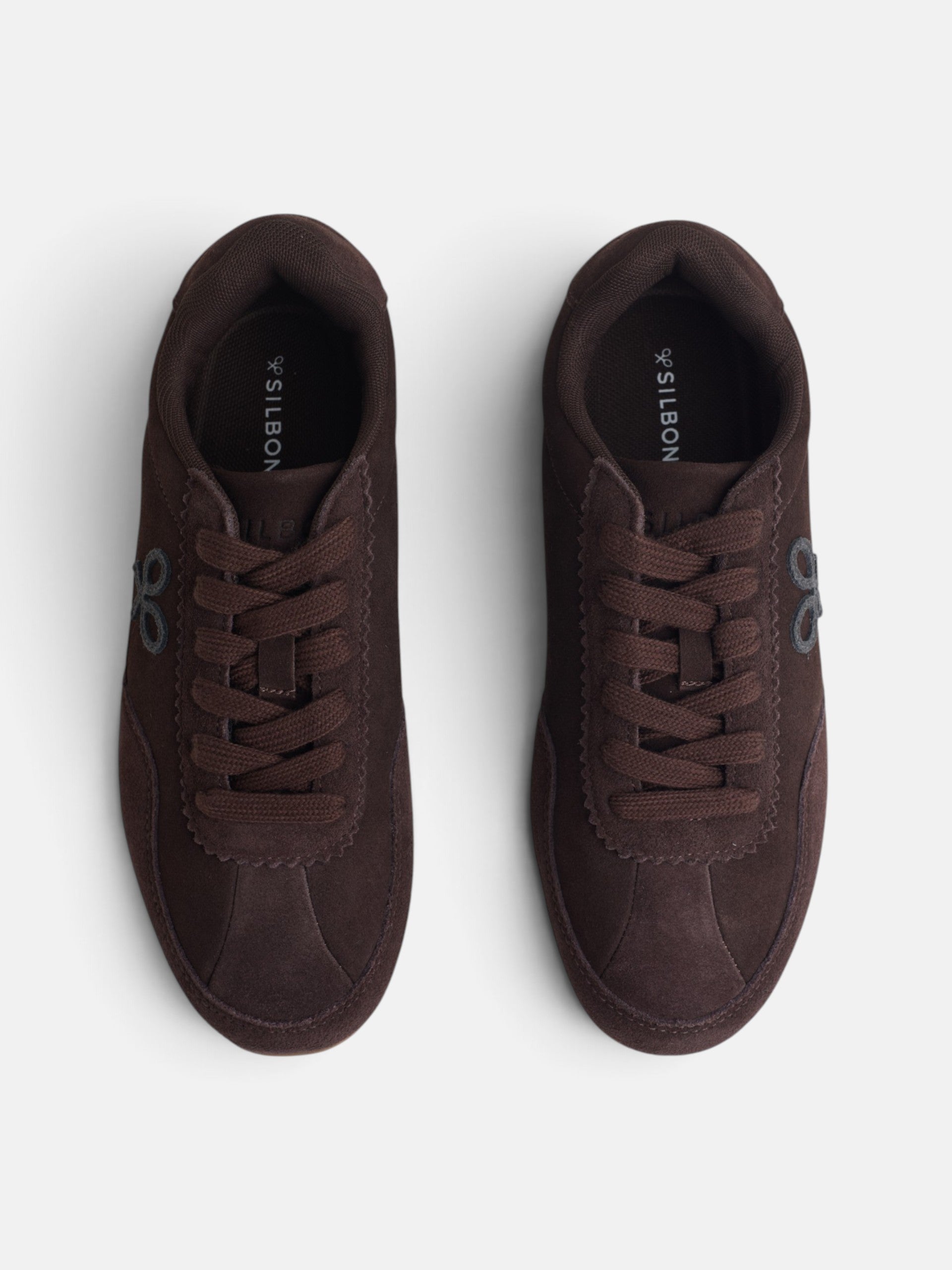 Zapatilla retro serraje marron