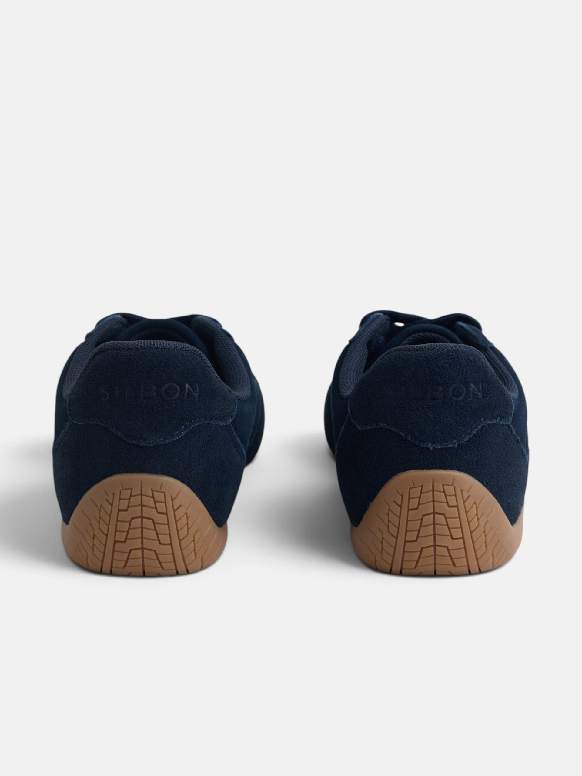 Zapatilla retro serraje azul marino