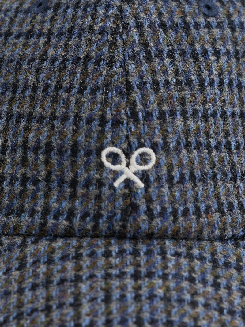 Gorra tweed azul marino