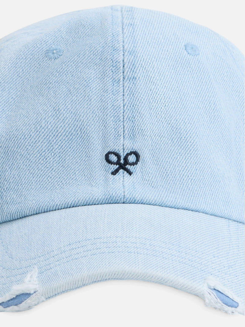 Gorra raquetas bordadas denim