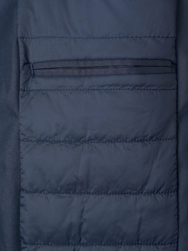 Gabardina corta azul marino