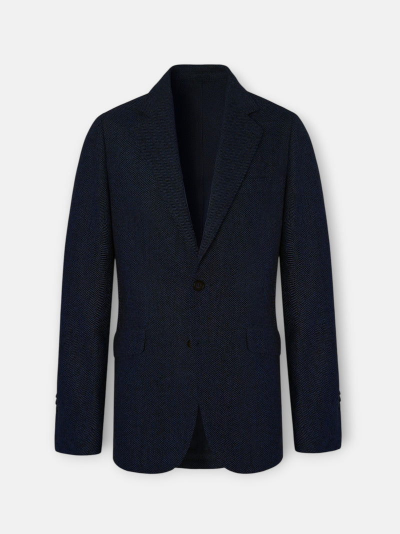 Americana espiga azul marino
