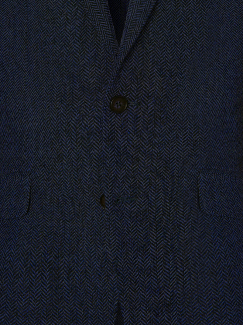 Americana espiga azul marino