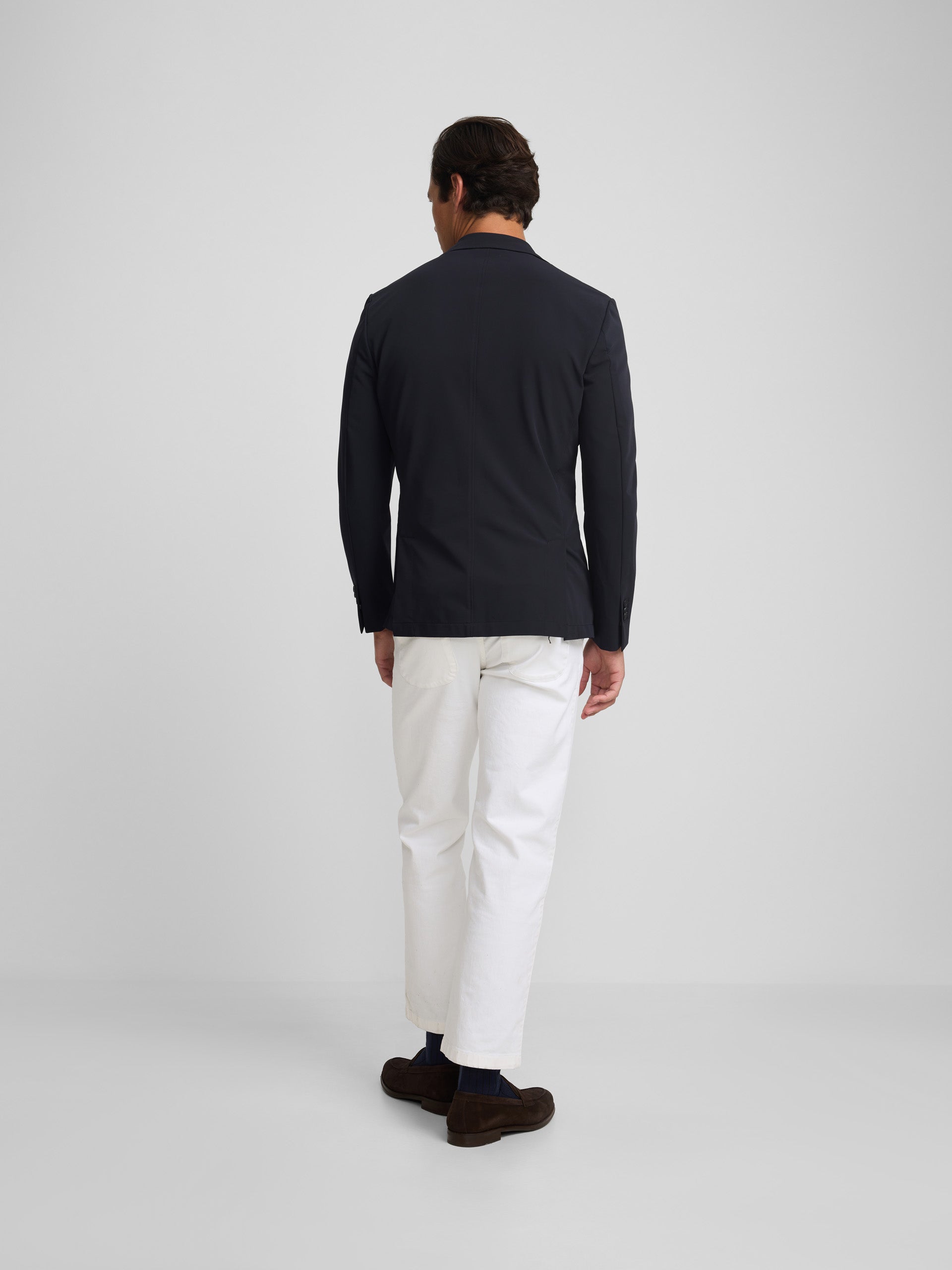 Navy blue technical blazer