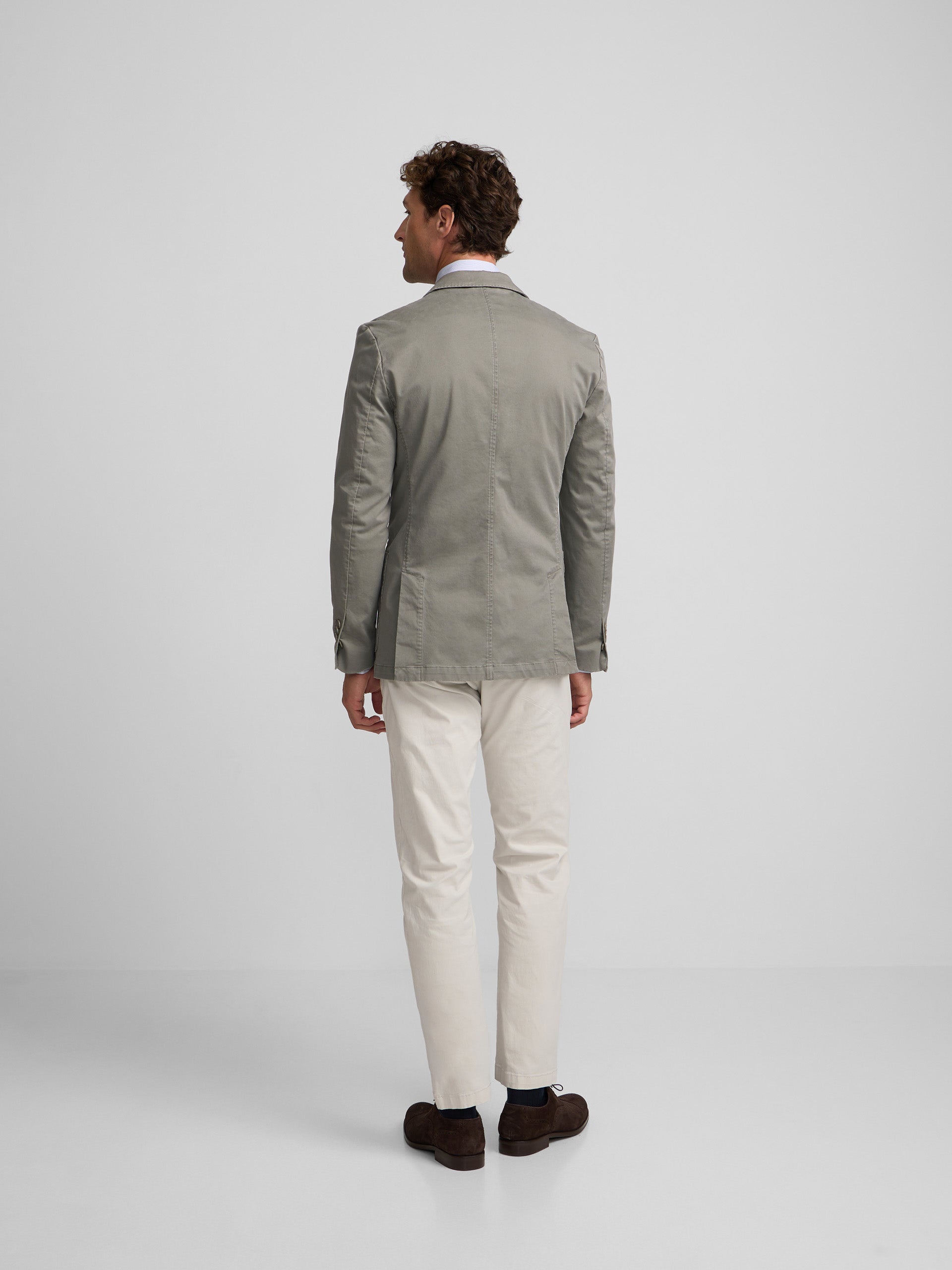 Veste décontractée droite kaki