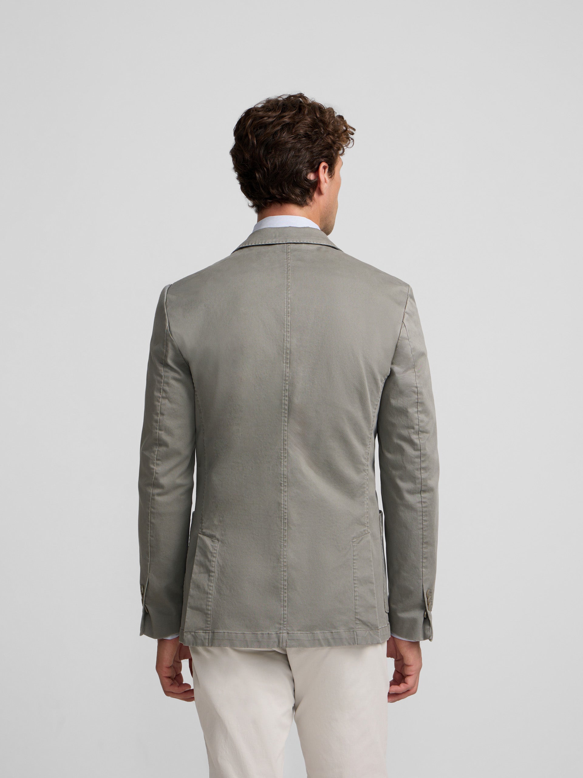 Veste décontractée droite kaki