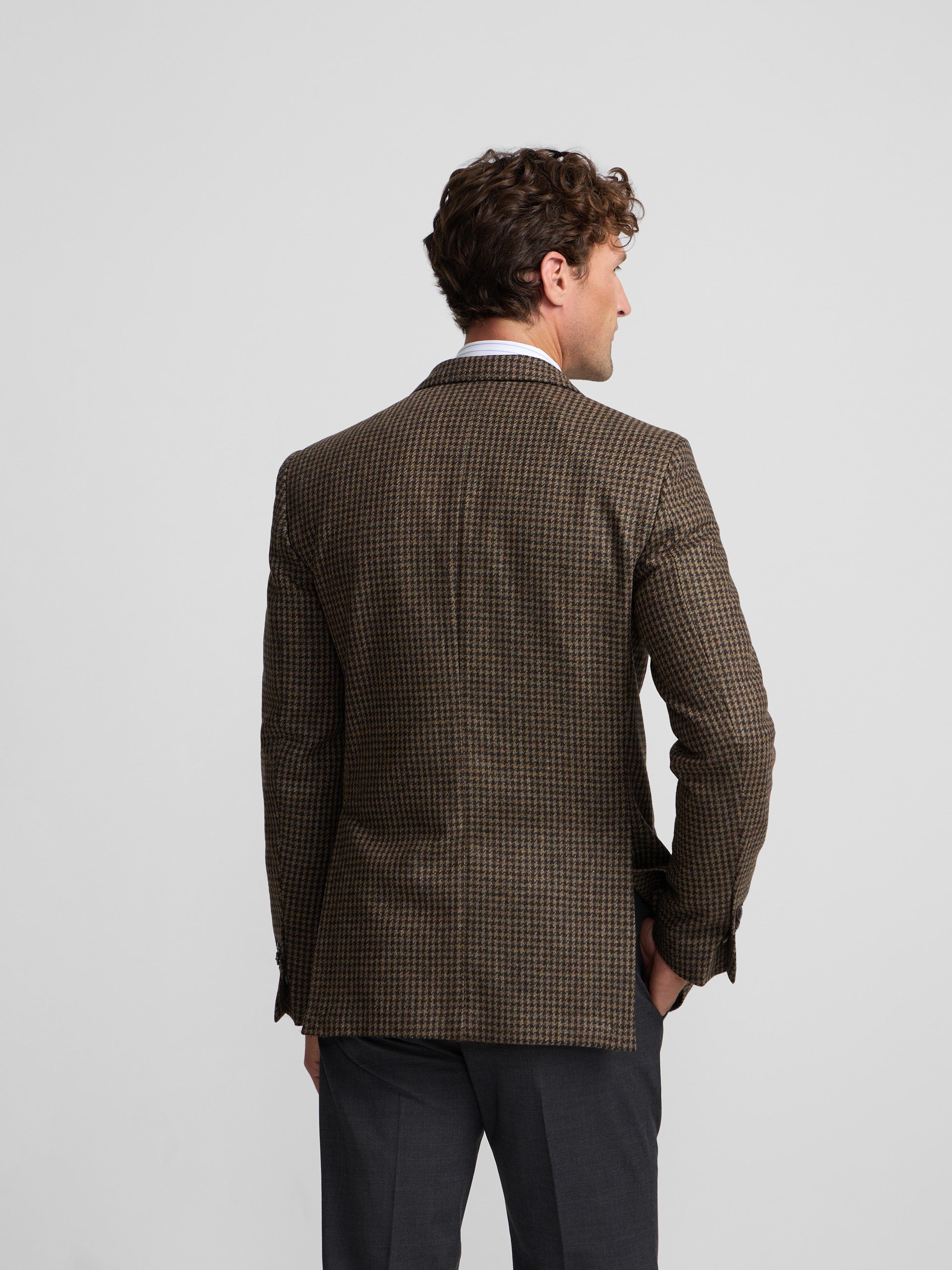 Blazer pied-de-poule verde