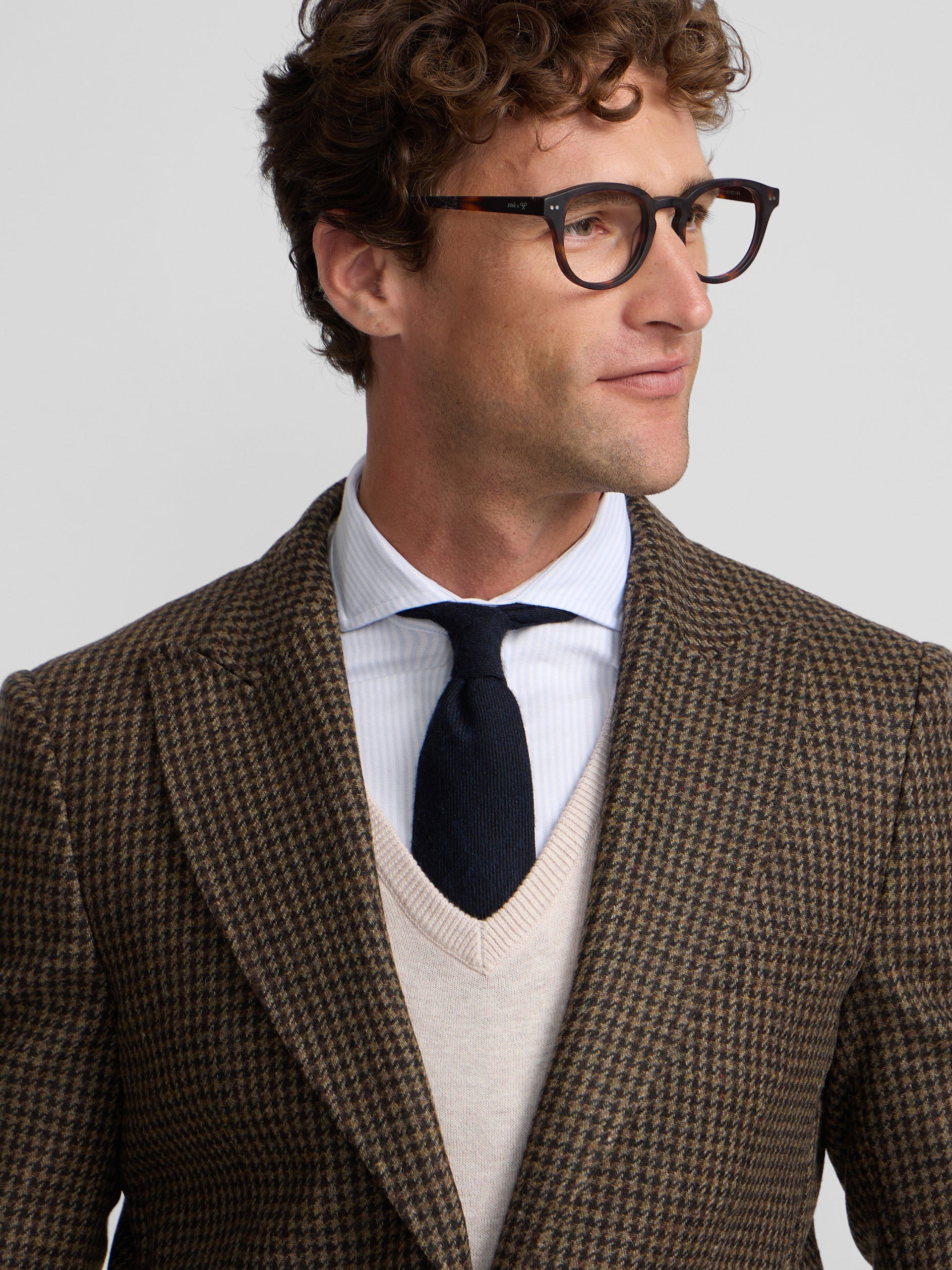Blazer pied-de-poule verde