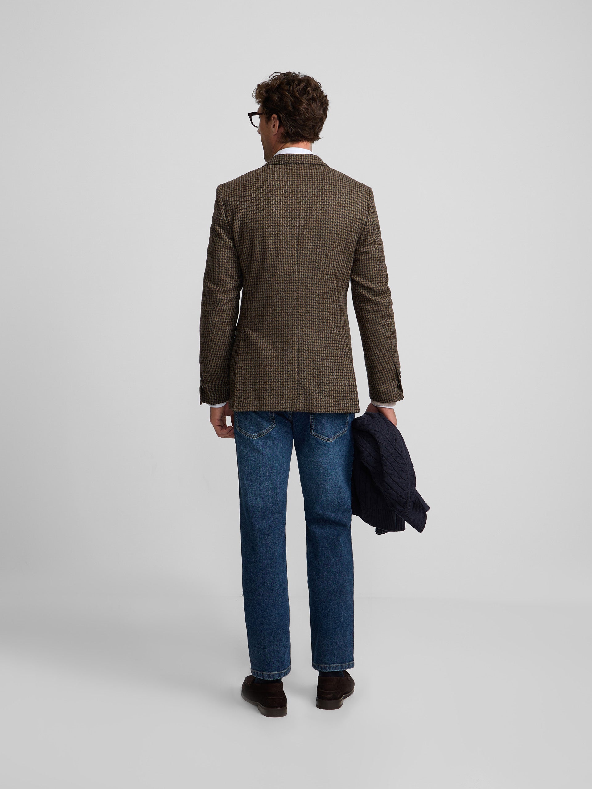 Blazer pied-de-poule verde