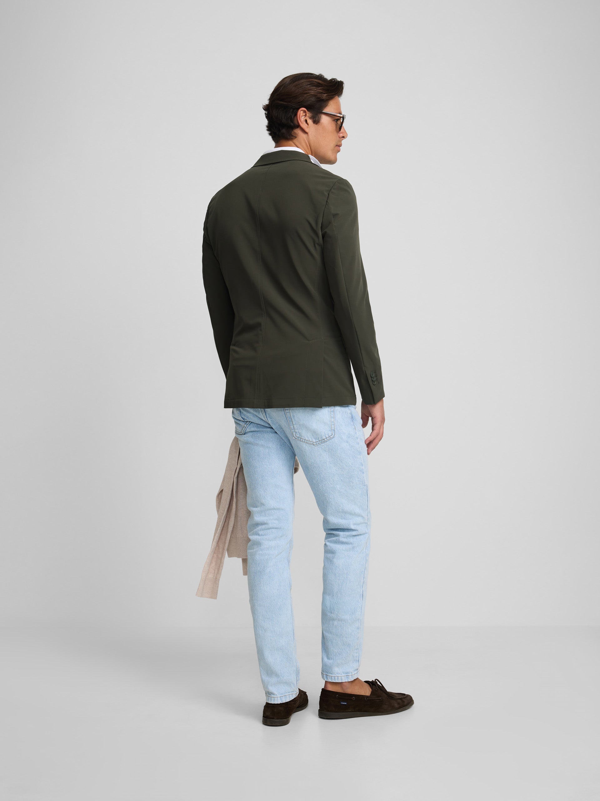 Green technical blazer