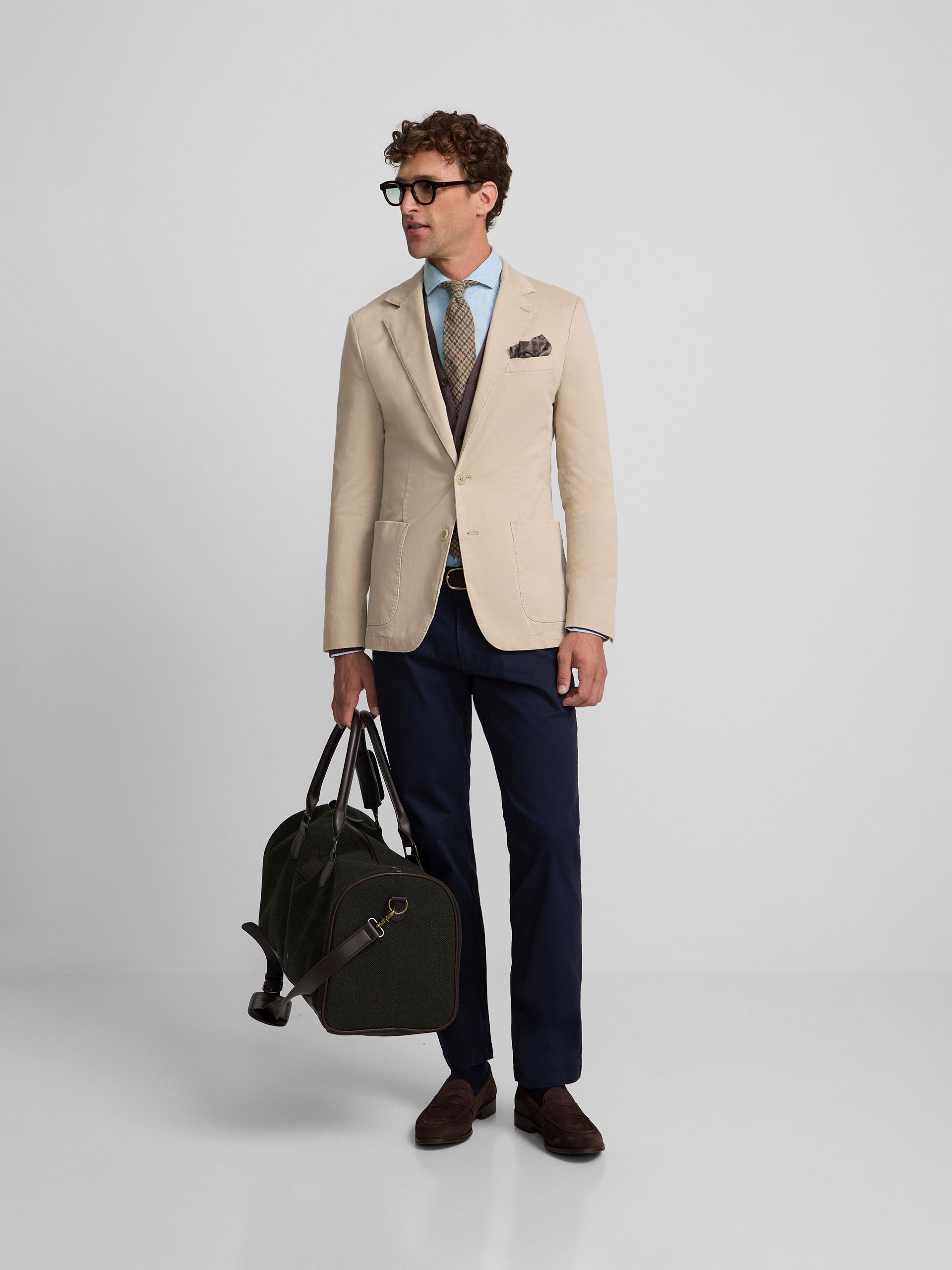 Veste décontractée droite beige