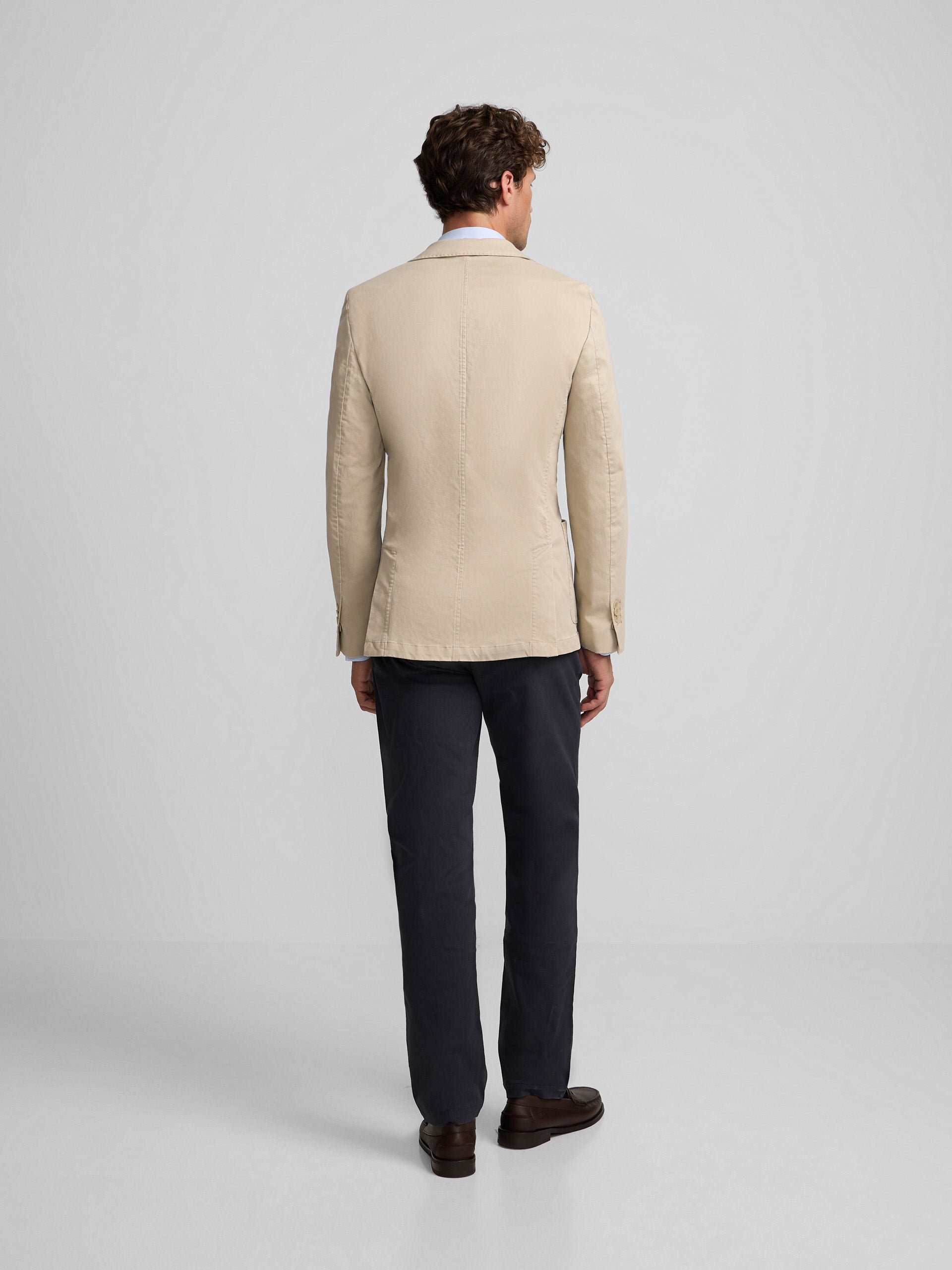 Veste décontractée droite beige