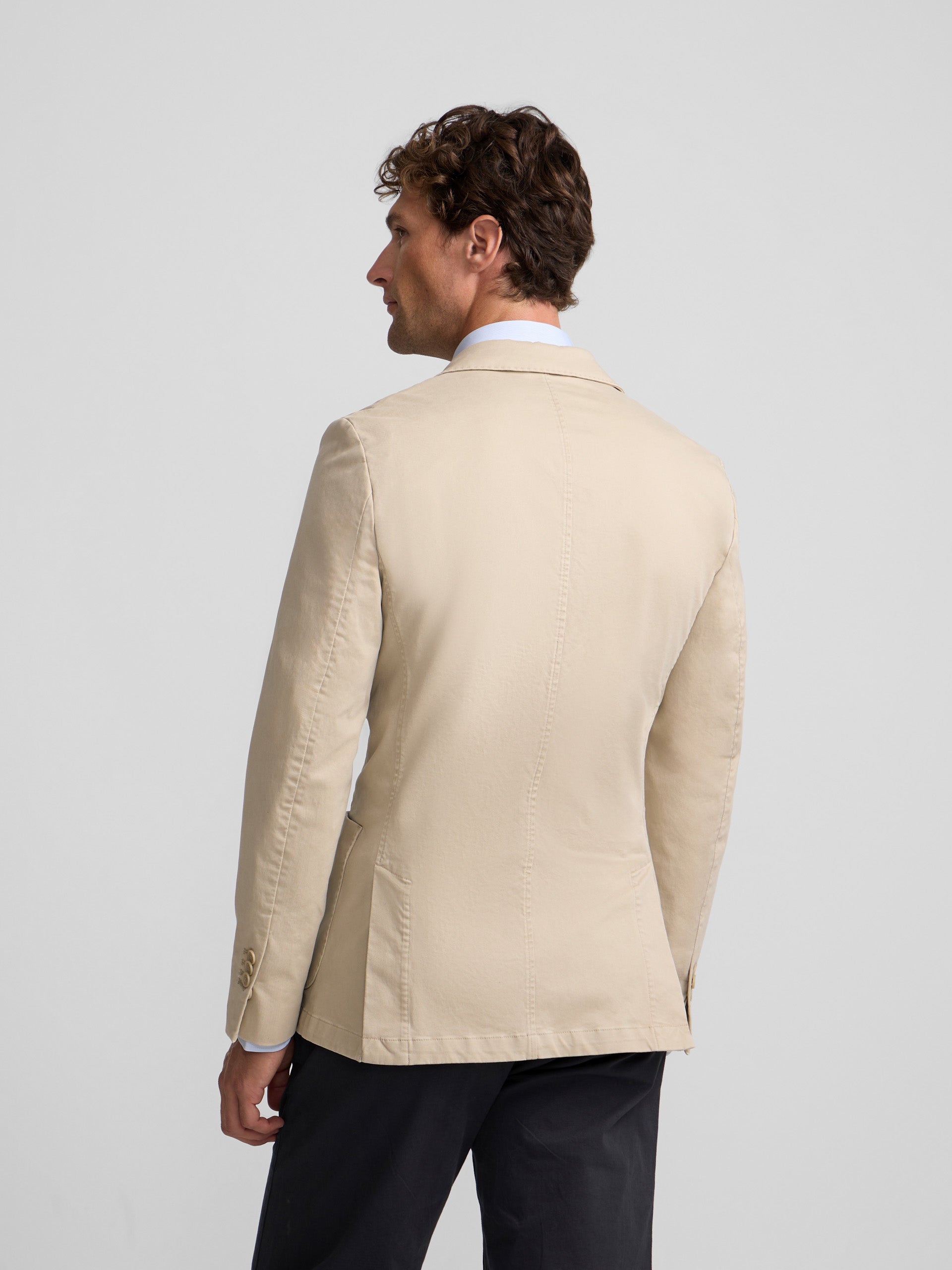 Veste décontractée droite beige