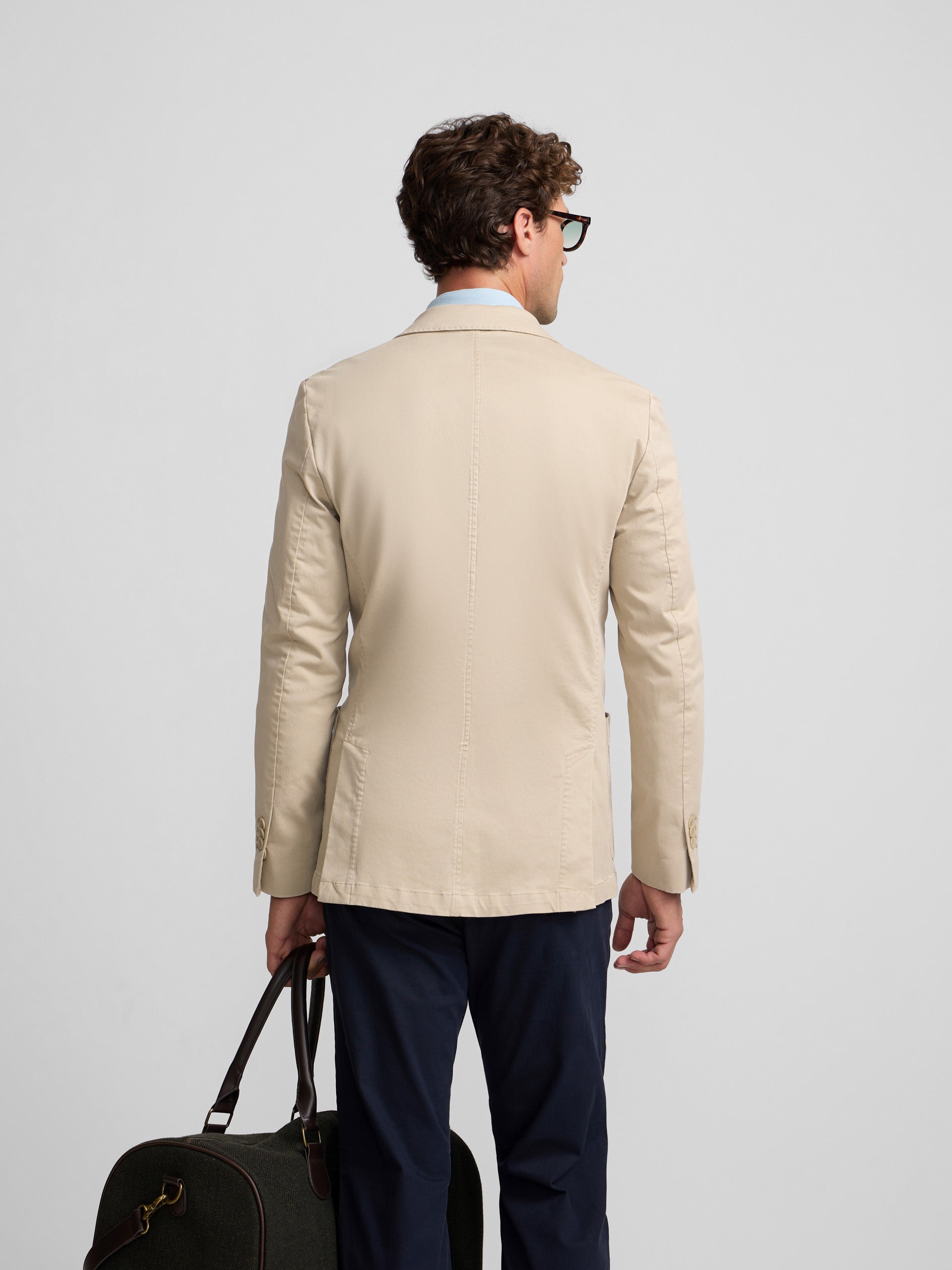 Veste décontractée droite beige