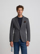 Blazer casual reto cinzento