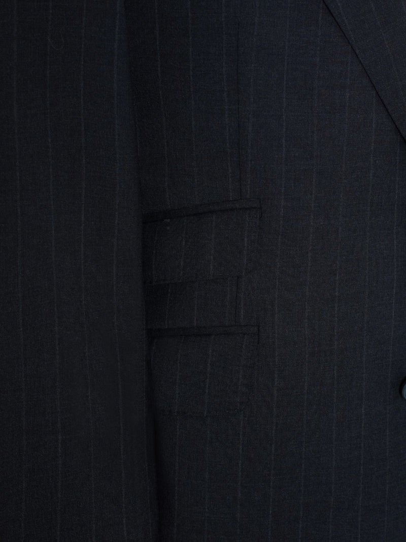 Grey pinstripe suit jacket