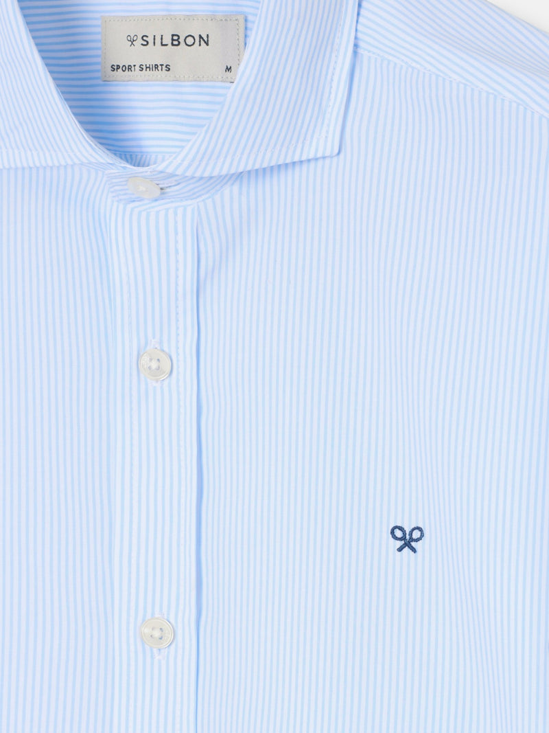 Camisa sport classic mini raya celeste