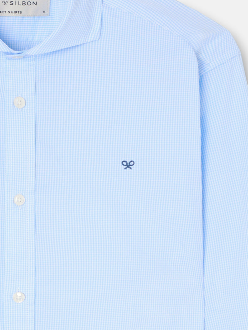 Camisa sport classic cuadro azul