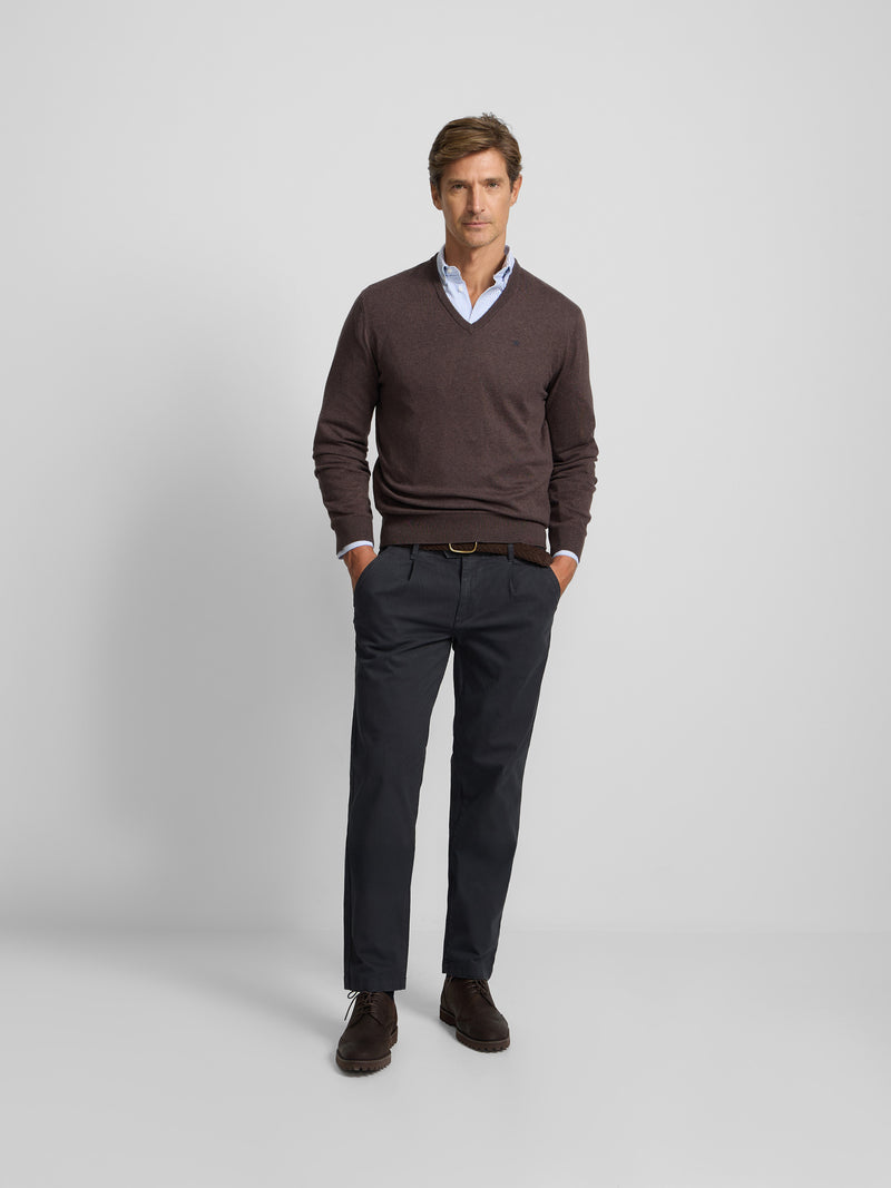 Pantalon sport chino pinza azul marino
