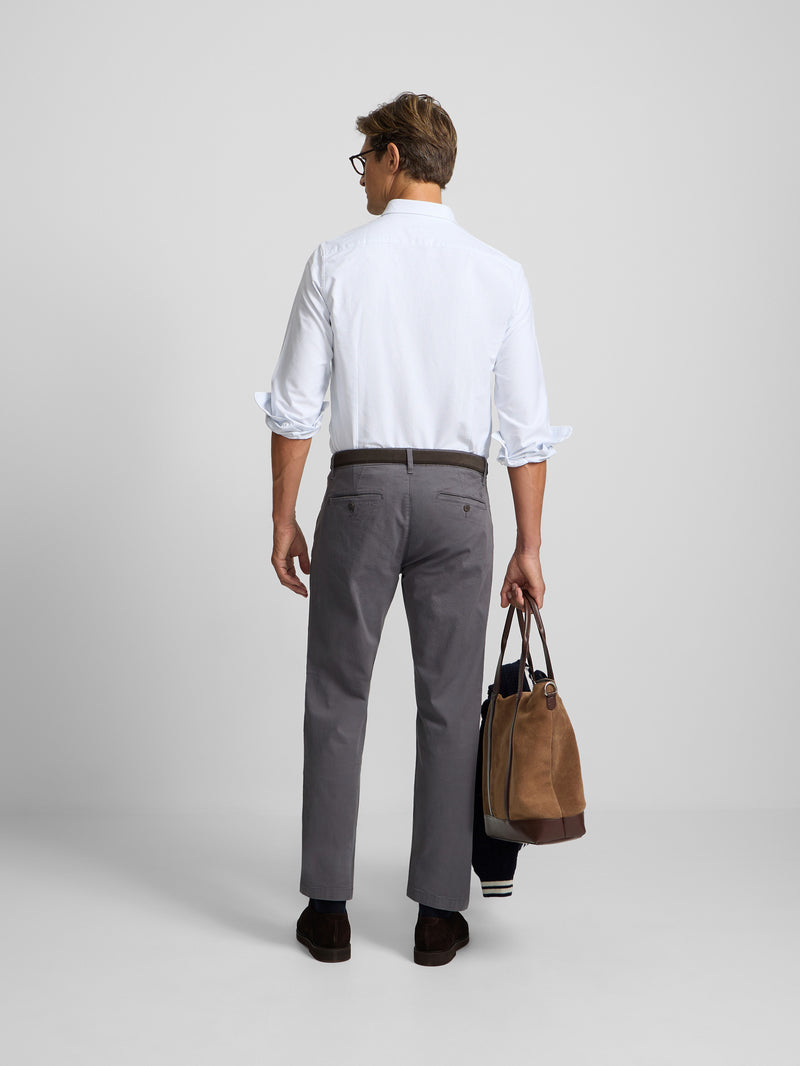 Pantalon sport chino pinza gris marengo