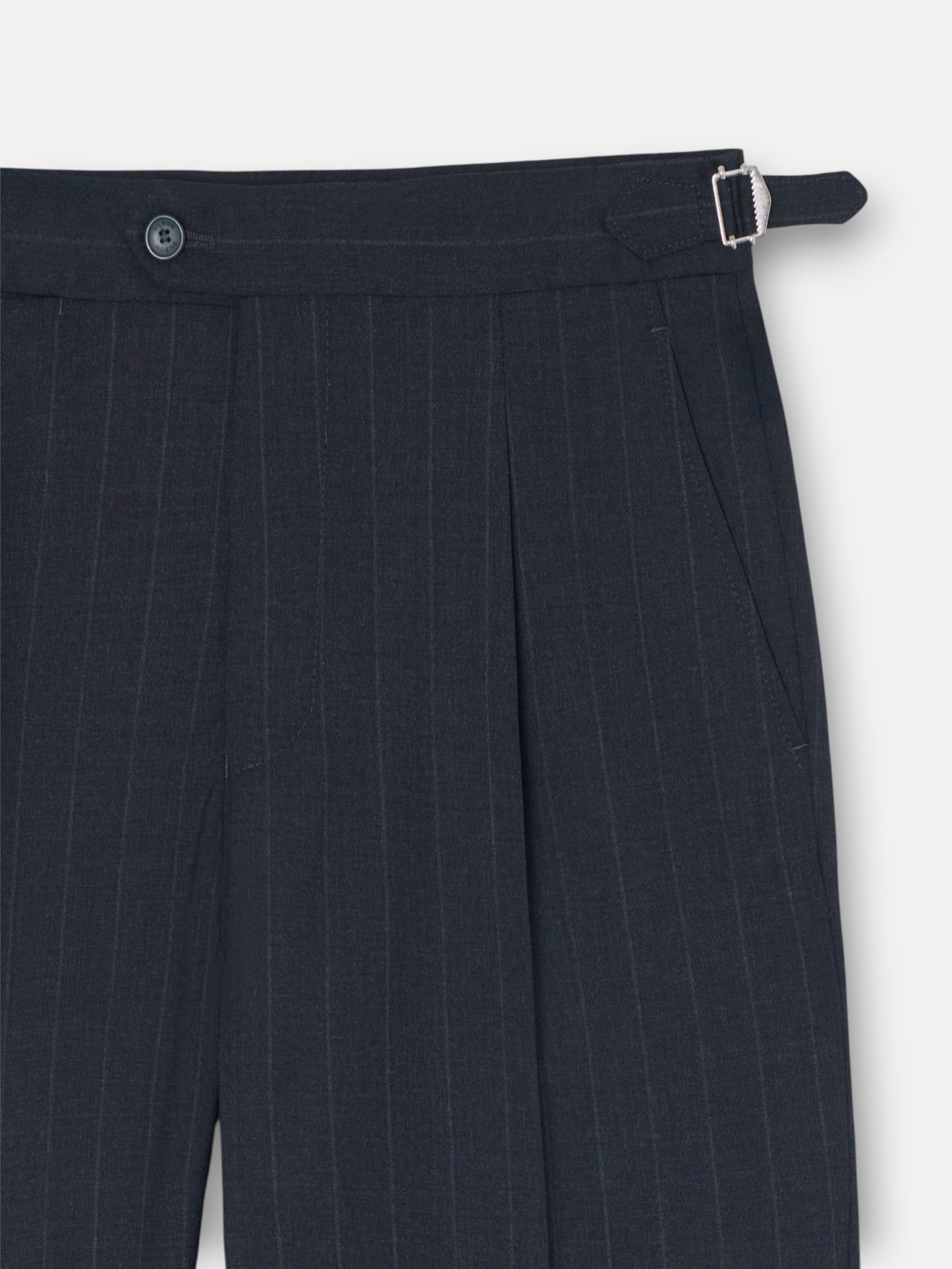 Pantalon traje raya diplomatica gris