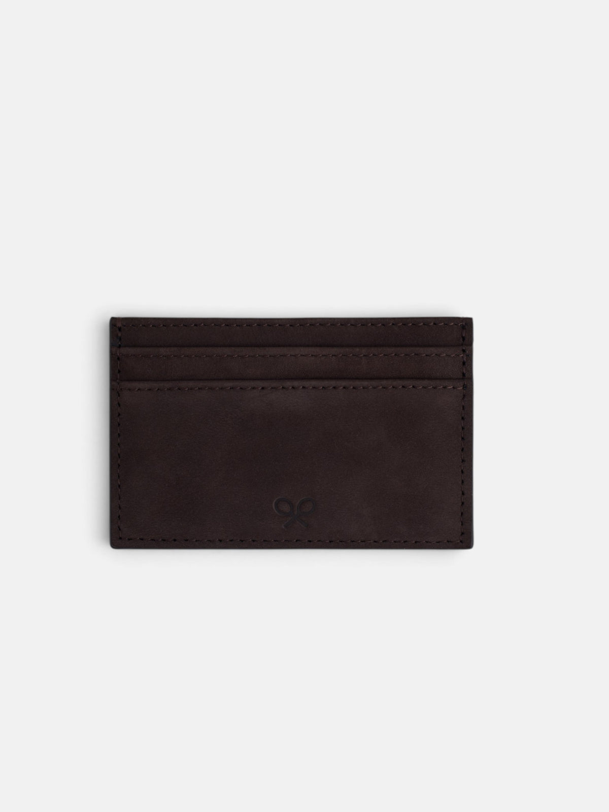Basic brown leather card holder