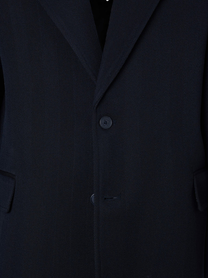 Abrigo unique espiga azul marino