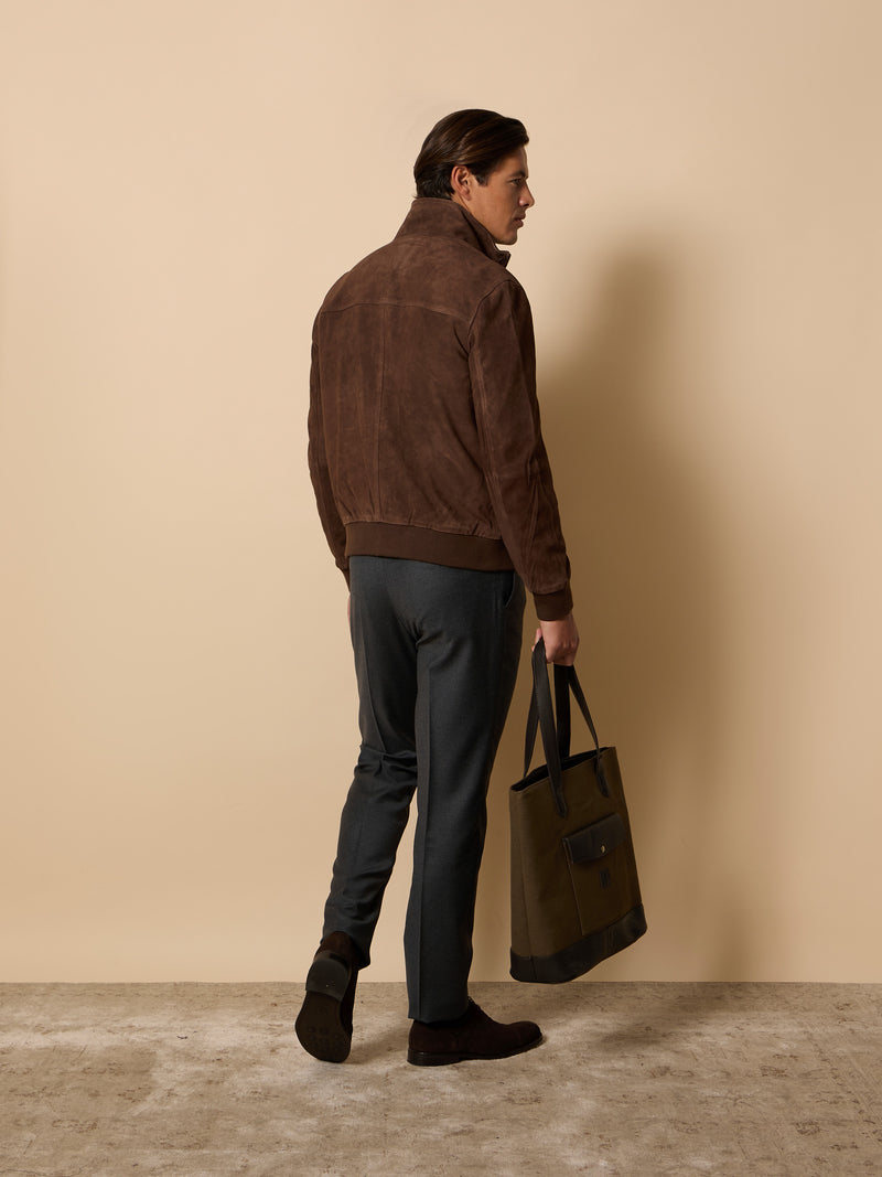 Harrington Unique brown leather jacket