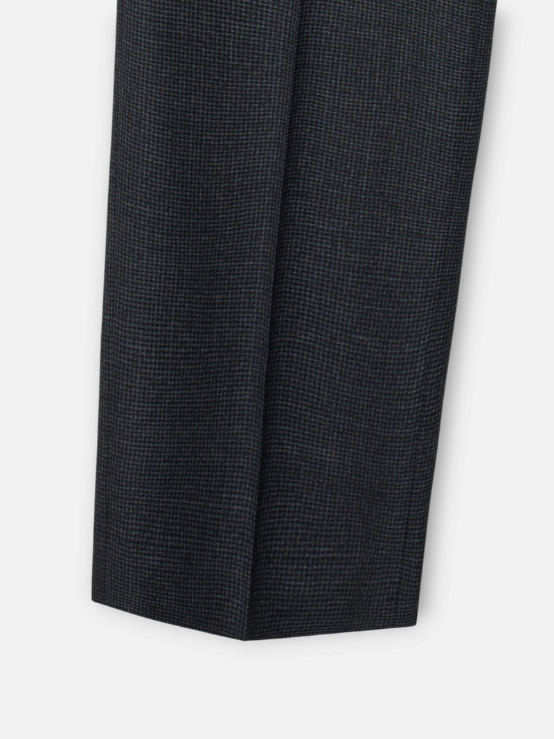 Unique houndstooth gray suit trousers