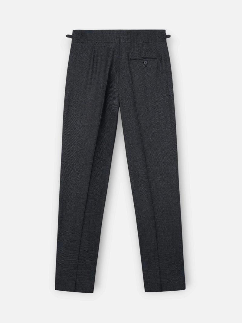 Unique houndstooth gray suit trousers