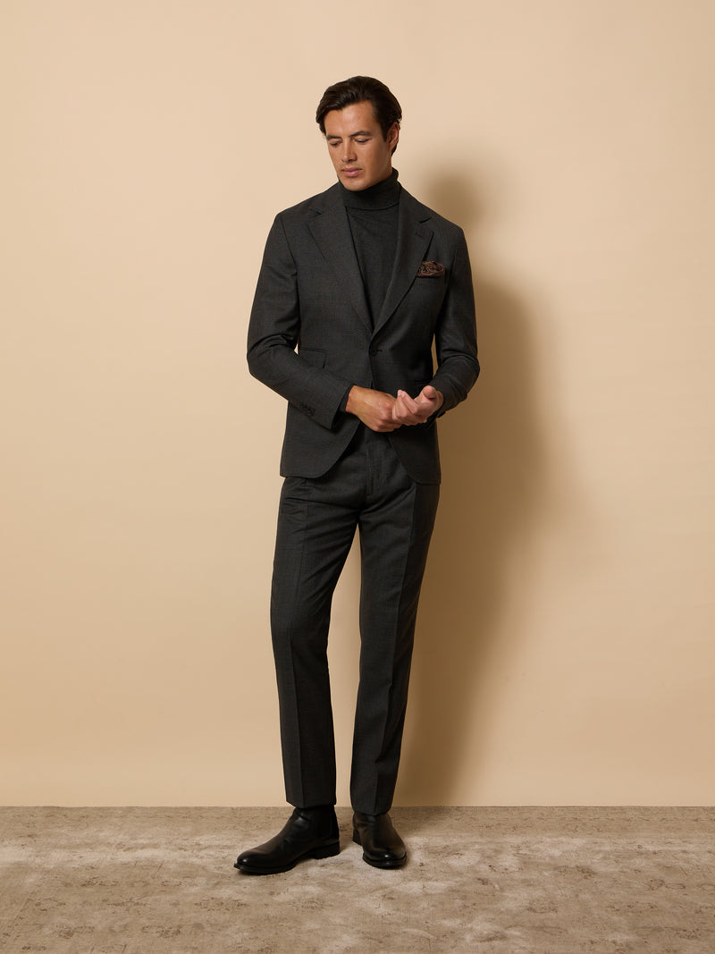 Unique houndstooth grey suit jacket