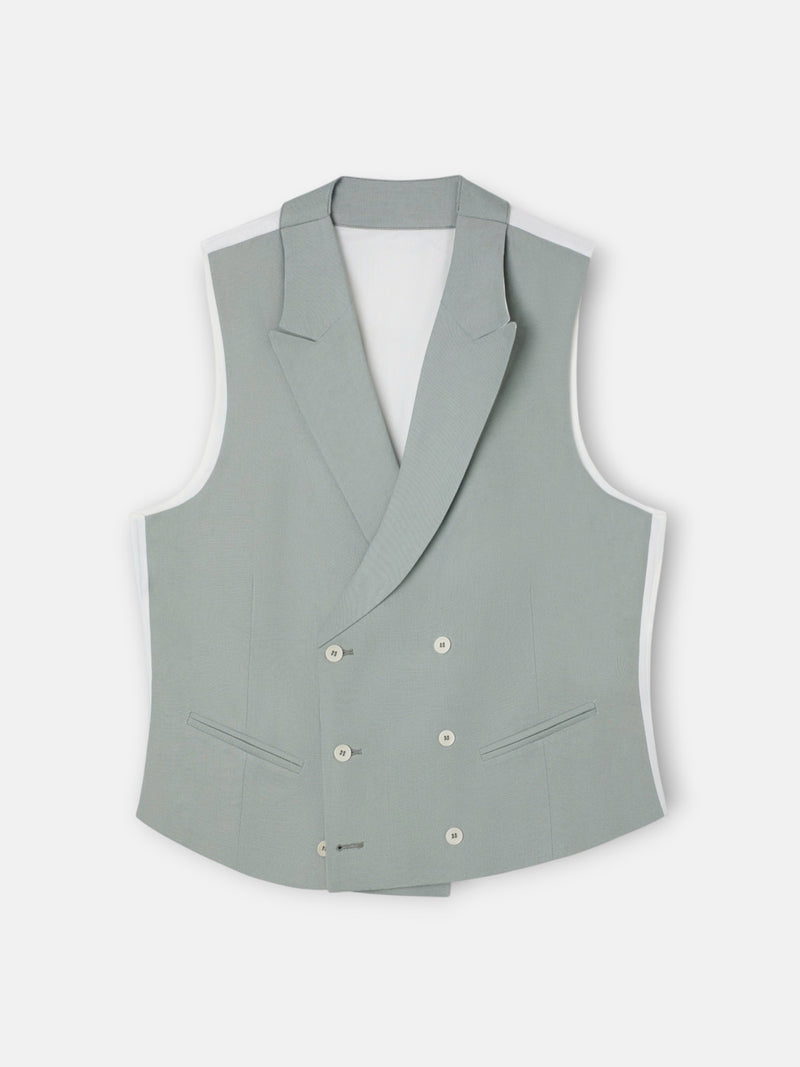 Chaleco chaque cuello clasico verde