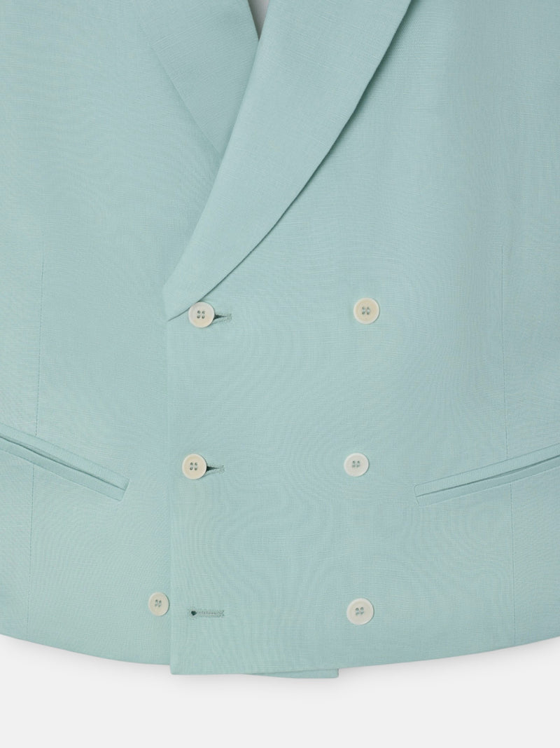 Gilet chaque col classique aigue-marine