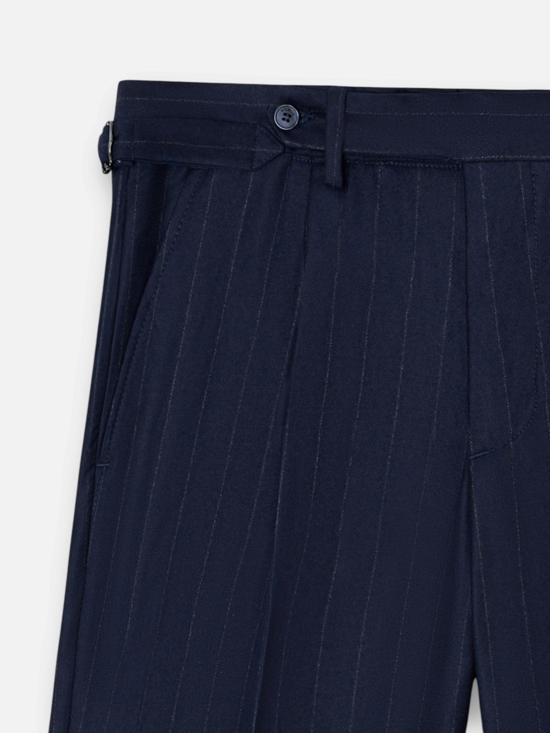 Unique navy blue pleated diplomatic trousers